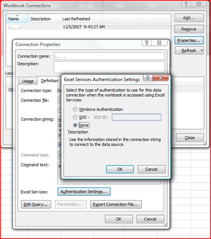 SharePoint 2007: Configuring Excel Services and Data Connections
